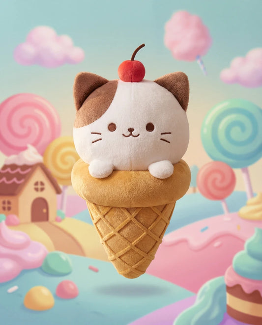 Peluche De Gatito En Helado