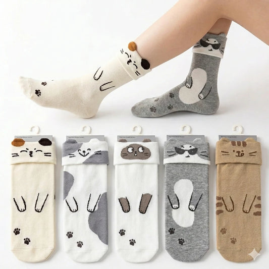 MEDIAS DE ALGODON CUTE CAT
