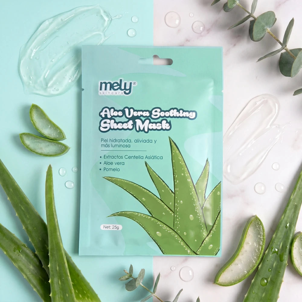 MASCARILLA FACIAL CALMANTE DE ALOE VERA 25GR MELY