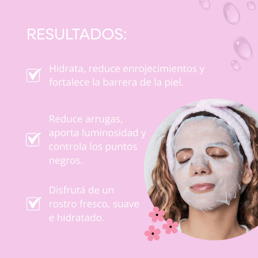 MASCARILLA FACIAL DE EXTRACTO DE CICA TE VERDE Y CACTUS