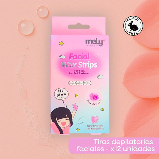Tiras Depiladoras Faciales x12pcs Mely Rosas