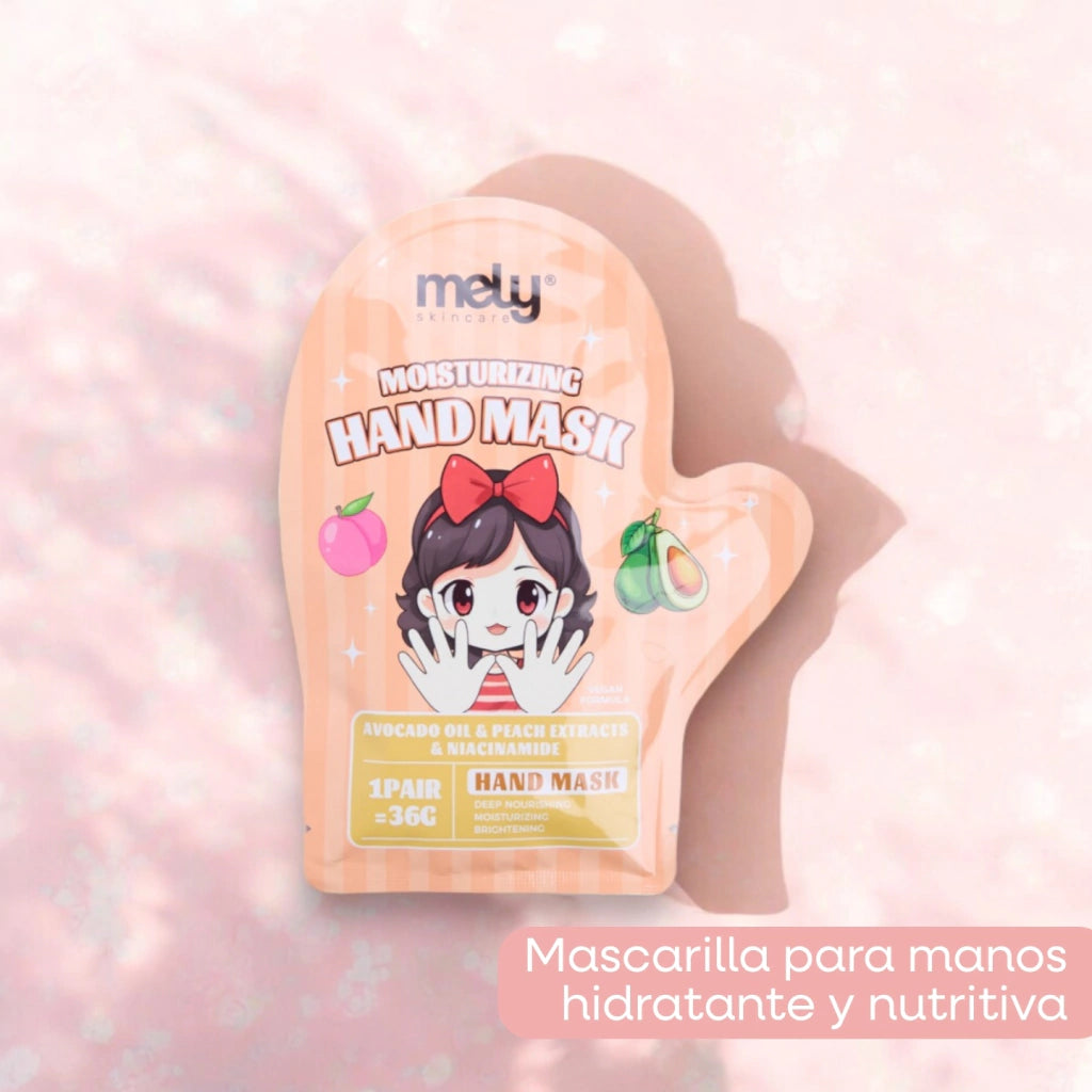 MASCARILLA PARA MANOS CON ACEITE AVOCADO, EXTRACTO DE DURAZNO Y NIACINAMIDA