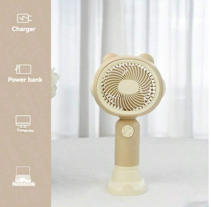 Ventilador de mano con soporte