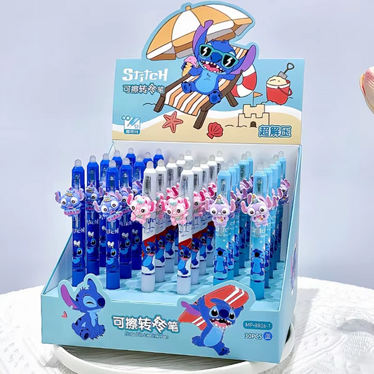 Boligrafo Borrable y Giratorio Stitch x caja 30u