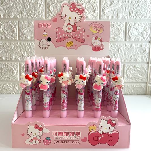 Boligrafo Borrable y Giratorio kitty x caja 30u