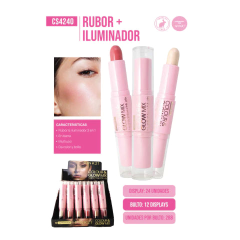 RUBOR + ILUMINADOR PINK21