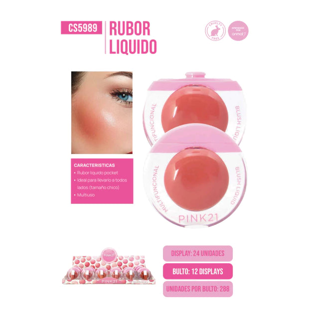 Pink21 rubor en liquido REDONDO