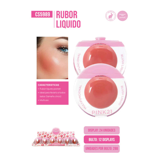 Pink21 rubor en liquido REDONDO
