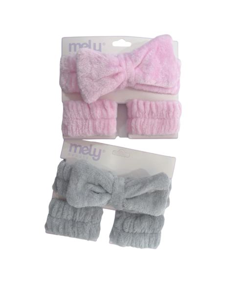 VINCHA PARA MAQUILLAJE CON MUÑEQUERA