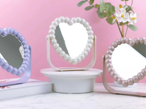 ESPEJO DE MESA CORAZON