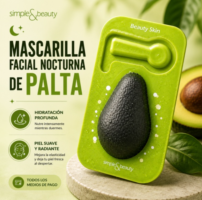 Mascara Facial Noctura de Palta SIMPLE&BEAUTY