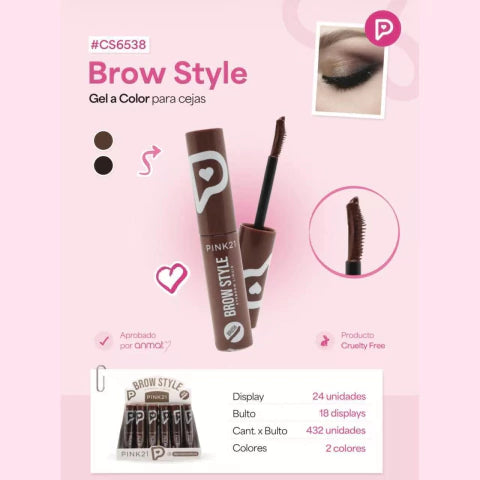 Gel a color para cejas MARRON Pink21