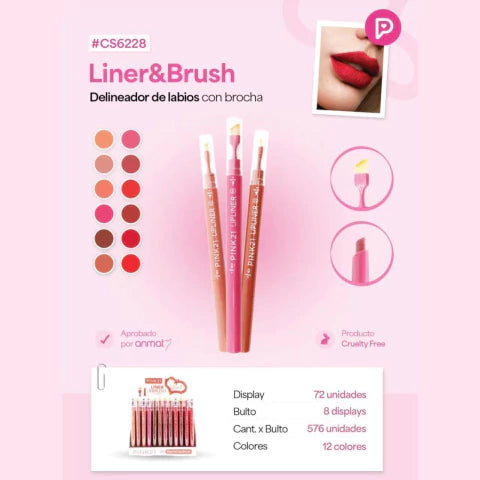 Delineador de labio con brocha PINK21
