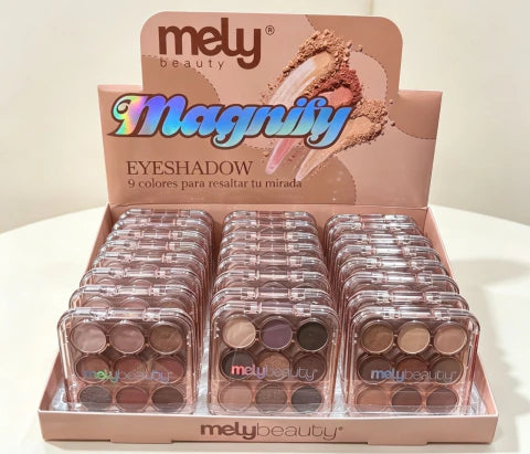 PALETA DE SOMBRAS MAGNIFY 9 COLORES MELY