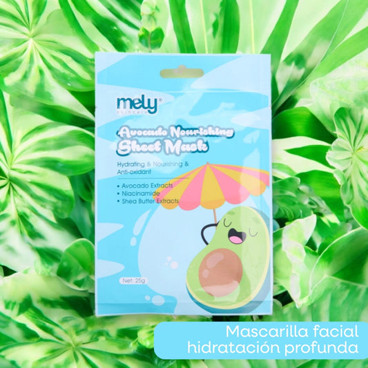 MASCARILLA FACIAL CON EXTRACTO DE AVOCADO, NIACINAMIDA Y MANTECA DE KARITÉ