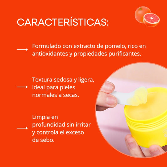 Balsamo Limpiador Exfoliante 5en1 Mely Grapefruit
