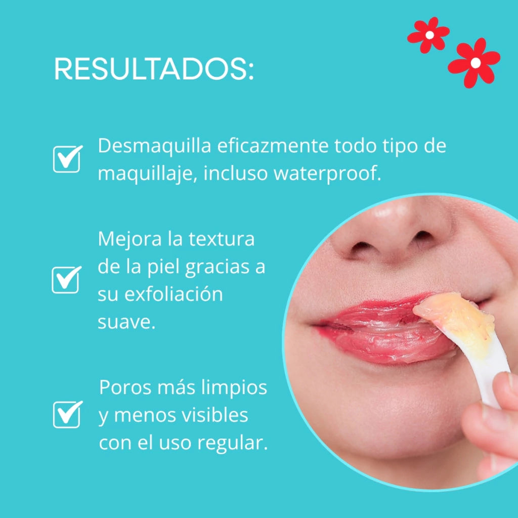 Balsamo Limpiador Exfoliante 5en1 Mely Raspberry