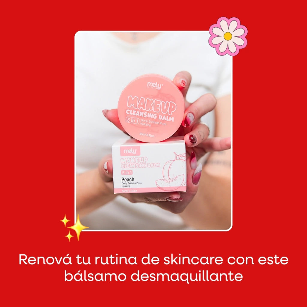 Balsamo Limpiador Exfoliante 5en1 Mely Peach