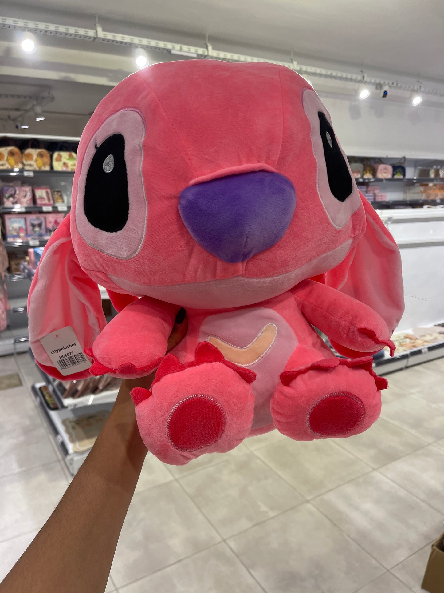 Peluche Stitch rosa grande