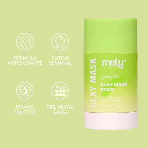 MASCARILLA DE ARCILLA EN BARRA CON EXTRACTO DE TÉ VERDE 18G