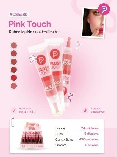 Rubor liquido PINK TOUCH PINK 21