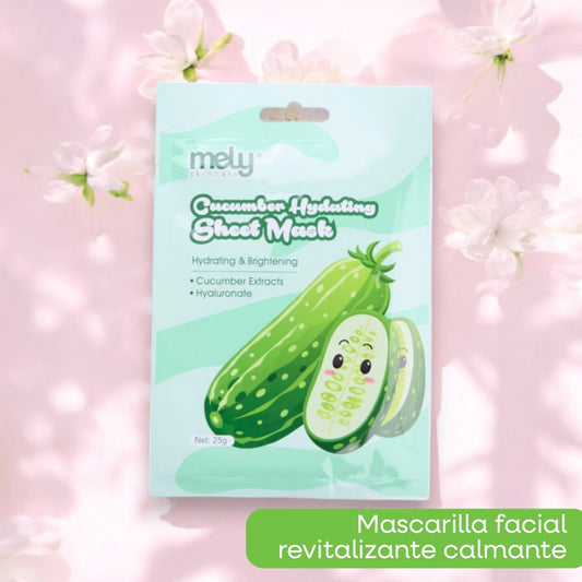 MASCARILLA FACIAL CON EXTRACTO DE PEPINO E HIALURONATO