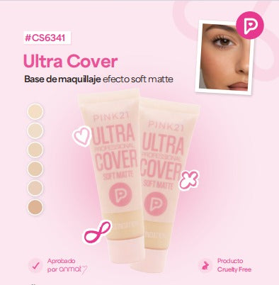 Base de maquillaje efecto soft matte Pink 21