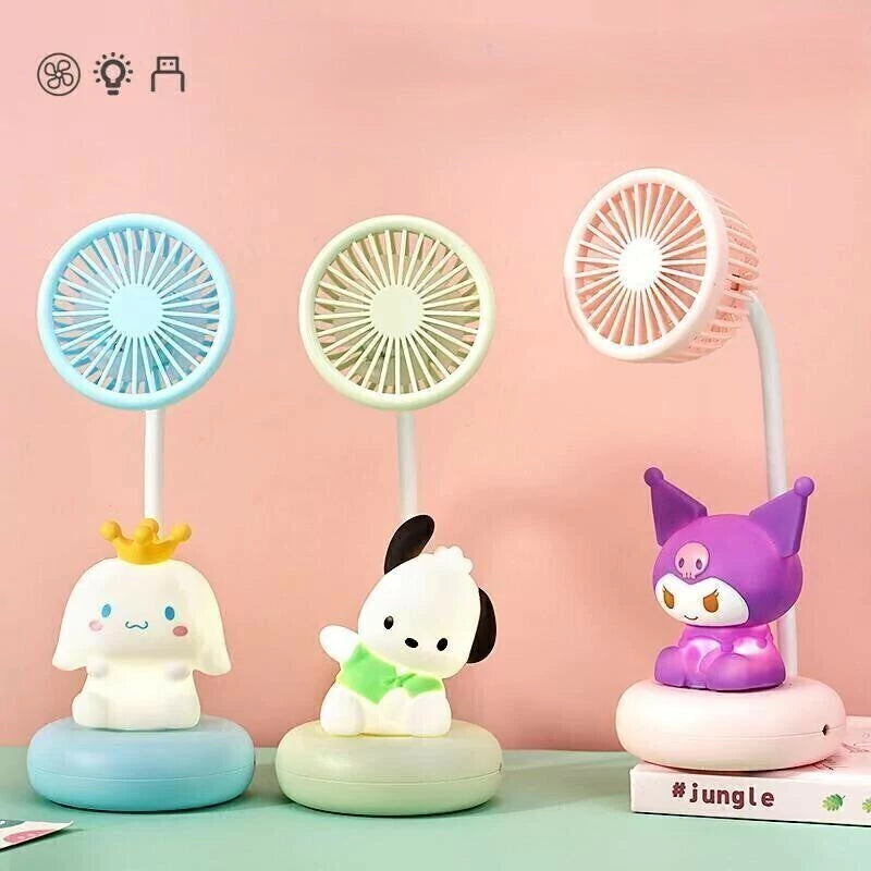 Mini ventilador y lampara para escritorio Sanrio