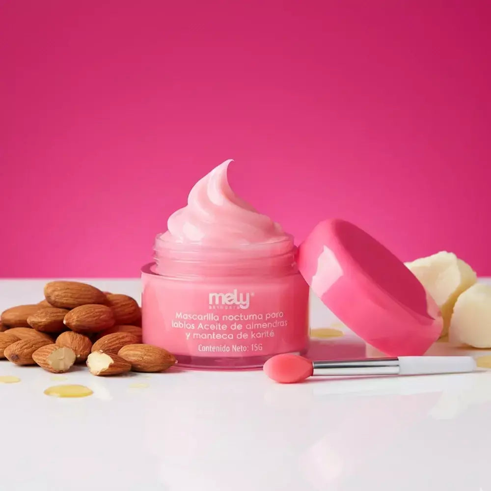 Mascarilla Nocturna para Labios con Aceite de Almendras y Manteca de Karite