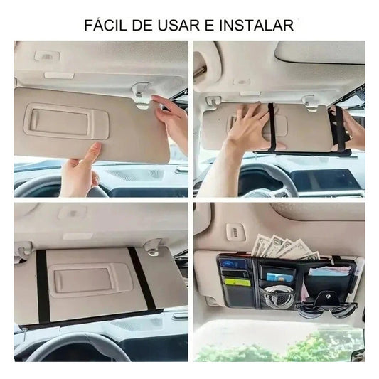 Organizador De Auto Para La Visera Multiuso