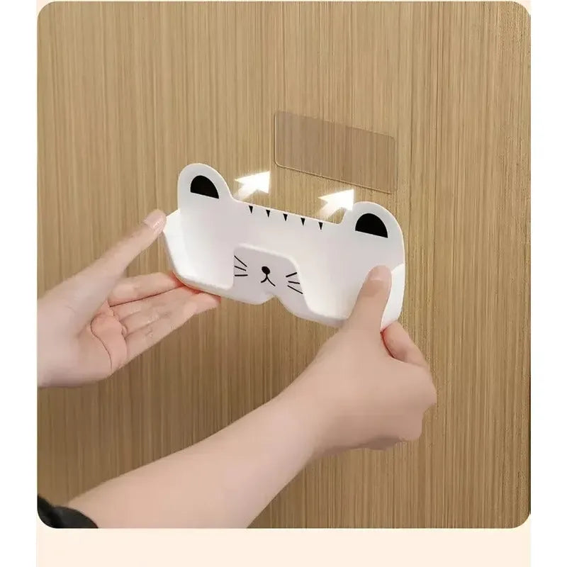 Organzador Soporte Con Auto Adhesivo Para Lentes Anteojos Blanco