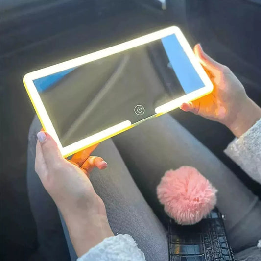 Espejo Con Luz Led Maquillaje Para Auto