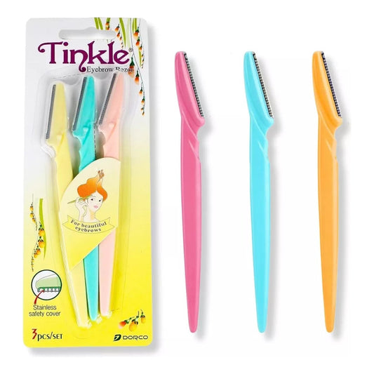 Perfilador Cejas X3 Tineke Navaja Quita Vello Facial Depilador Blister 3 Unidades