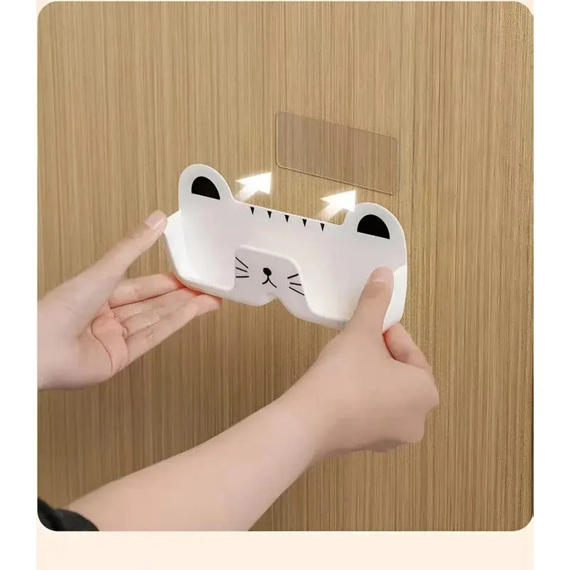 Organzador Soporte Con Auto Adhesivo Para Lentes Anteojos Blanco