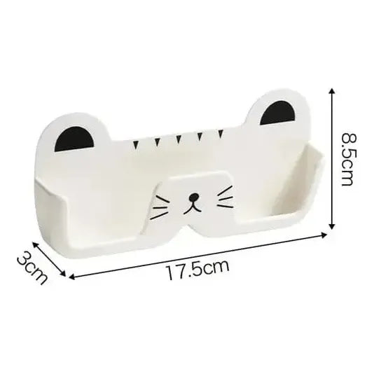Organzador Soporte Con Auto Adhesivo Para Lentes Anteojos Blanco
