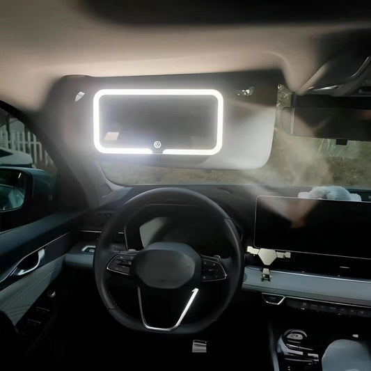 Espejo Con Luz Led Maquillaje Para Auto