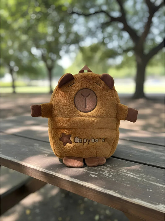 mochila felpa capybara 30x24x13cm
