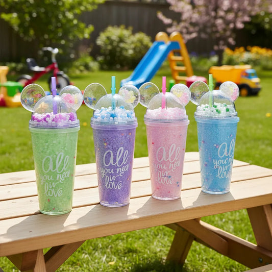 Vaso Tapa Mikey Con Gel 450ml