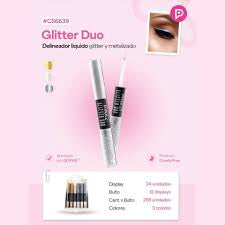 Delineador liquido glitter y metalizado Pink21