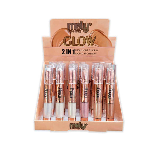 ILUMINADOR LIQUIDOS/STICK 2 EN 1 GLOW MELY