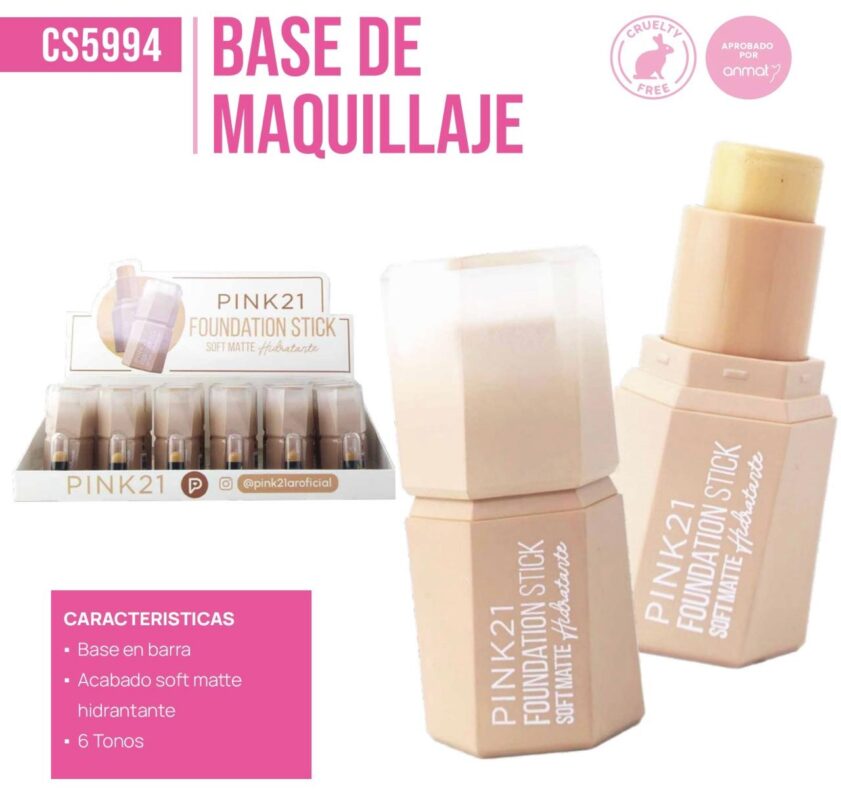 BASE EN BARRA FOUNDATION STICK PINK 21