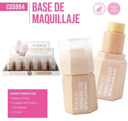 BASE EN BARRA FOUNDATION STICK PINK 21