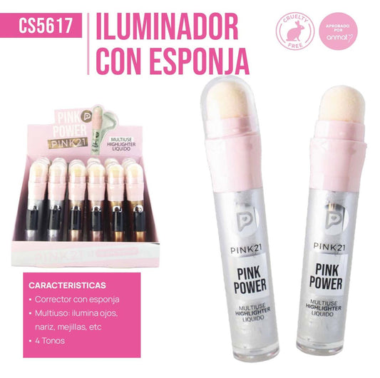 ILUMINADOR CON ESPONJA PINK21