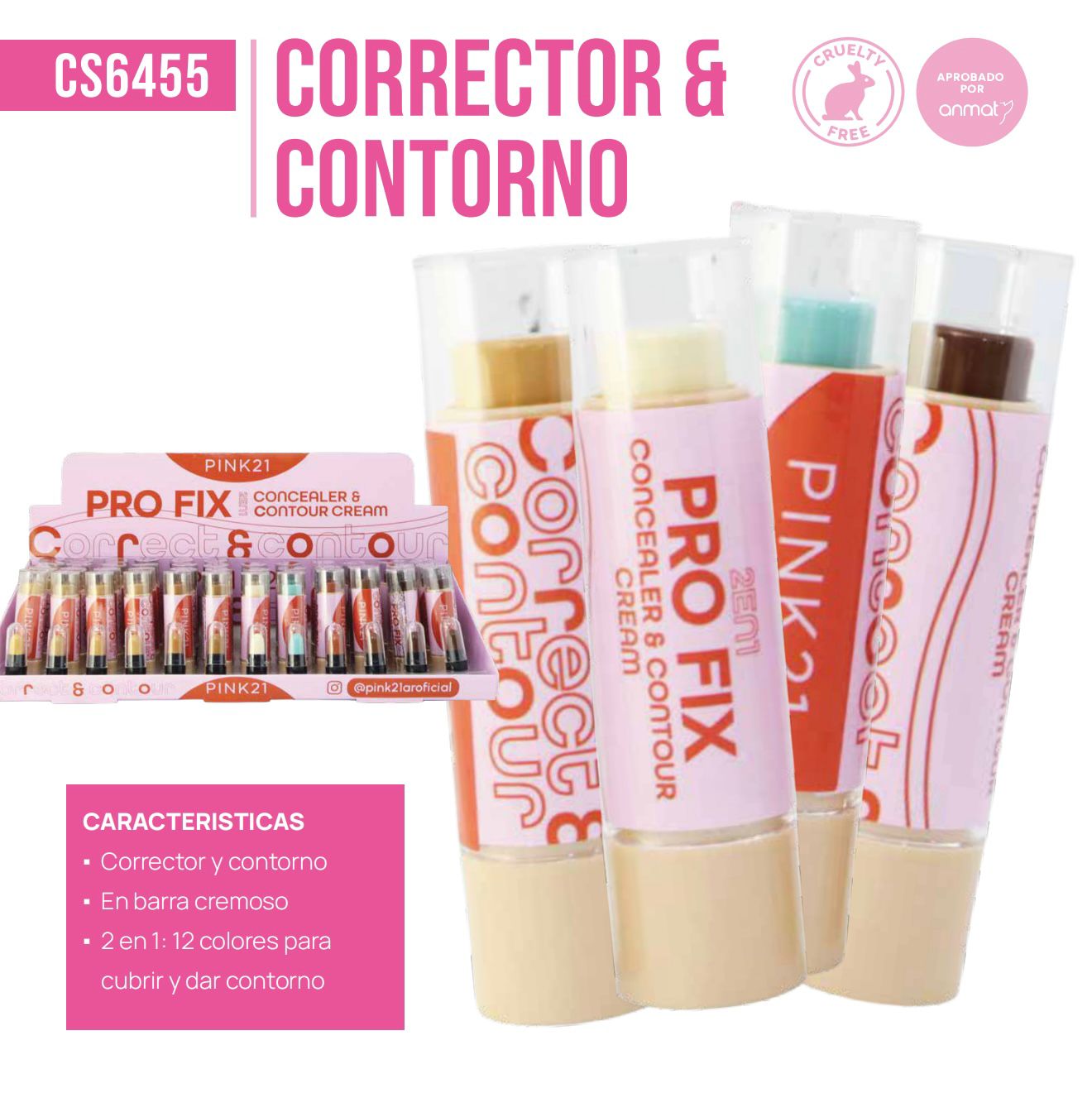 CORRECTOR Y CONTORNO PINK21