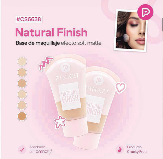 Base de maquillaje efecto soft matte Pink 21