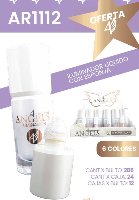 ILUMINADOR LIQUIDO CON ESPONJA 4 Angels