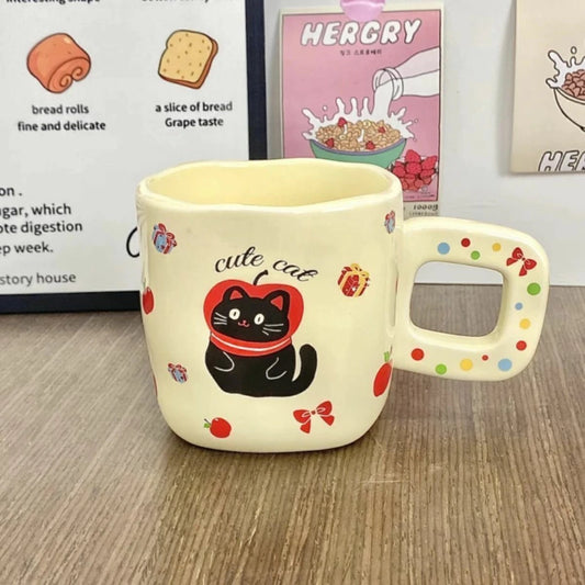 Taza Ceramica Cuadrada Cute Animales