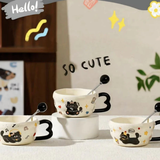 Taza Happy Time Gato con Cuchara
