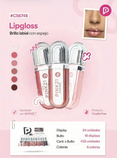 LIP GLOSS LOOK AT YOU PINK 21