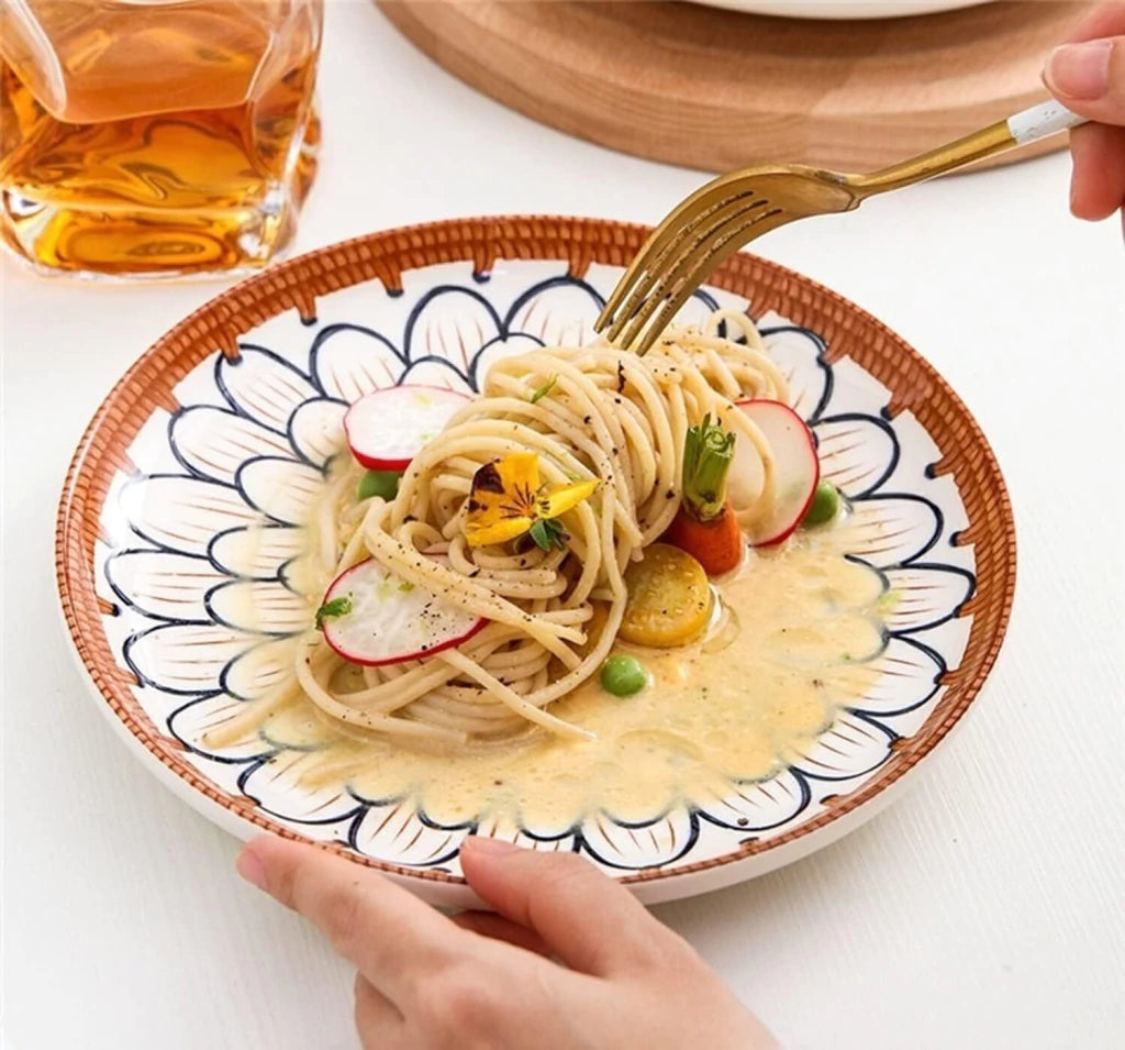 Set Bowl de Cermica + Plato + Palitos Chinos 5Pcs